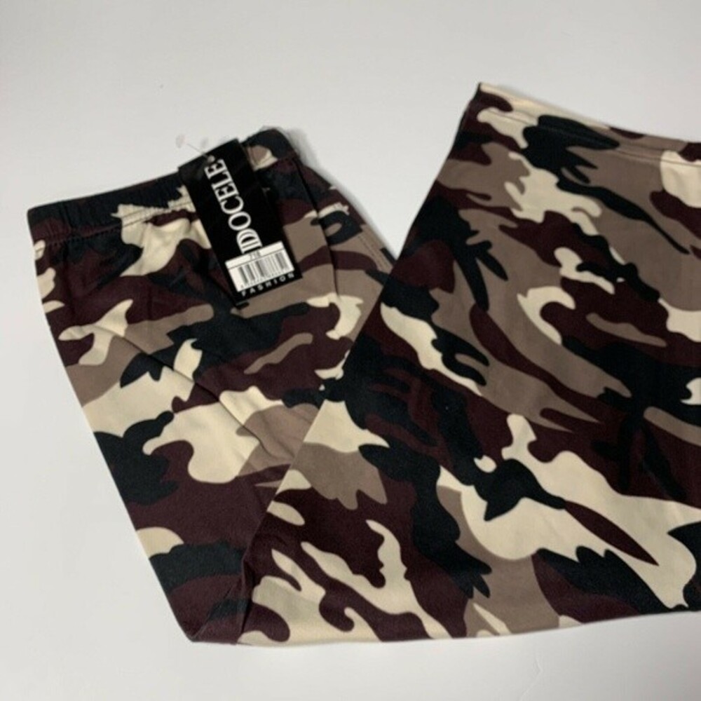 Docele Fashion‎ Women's Capri Camouflage Leggings